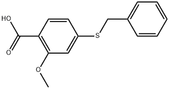 Benzoic acid, 2-methoxy-4-[(phenylmethyl)thio]- 结构式