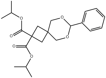 6,8-Dioxaspiro[3.5]nonane-2,2-dicarboxylic acid, 7-phenyl-, 2,2-bis(1-methylethyl) ester 结构式