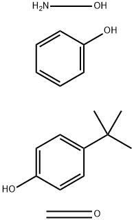 Formaldehyde, polymer with ammonium hydroxide ((NH4)(OH)), 4-(1,1-dimethylethyl)phenol and phenol 结构式