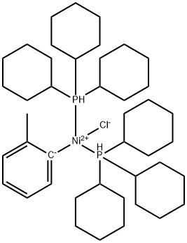 反式 - 双(三环己基膦)(2-甲基苯基)镍(II)氯化物 结构式