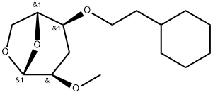 .beta.-D-ribo-Hexopyranose, 1,6-anhydro-4-O-(2-cyclohexylethyl)-3-deoxy-2-O-methyl- 结构式