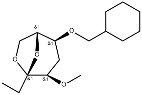 .beta.-D-ribo-3-Octulopyranose, 3,8-anhydro-6-O-(cyclohexylmethyl)-1,2,5-trideoxy-4-O-methyl- 结构式