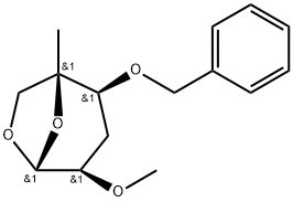 .beta.-D-ribo-Hexopyranose, 1,6-anhydro-3-deoxy-5-C-methyl-2-O-methyl-4-O-(phenylmethyl)- 结构式