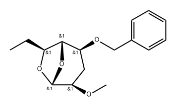 .alpha.-L-talo-Octopyranose, 1,6-anhydro-3,7,8-trideoxy-2-O-methyl-4-O-(phenylmethyl)- 结构式