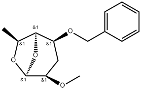 .beta.-L-manno-Heptopyranose, 1,6-anhydro-3,7-dideoxy-2-O-methyl-4-O-(phenylmethyl)- 结构式