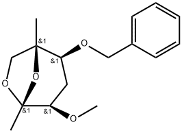 .beta.-ribo-2-Heptulopyranose, 2,7-anhydro-1,4-dideoxy-6-C-methyl-3-O-methyl-5-O-(phenylmethyl)- 结构式