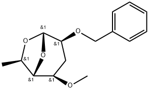 .alpha.-talo-Heptopyranose, 1,6-anhydro-3,7-dideoxy-4-O-methyl-2-O-(phenylmethyl)- 结构式