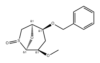 .beta.-L-lyxo-Hexopyranose, 1,3,6-trideoxy-1,6-episulfinyl-2-O-methyl-4-O-(phenylmethyl)- 结构式