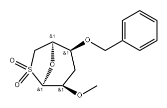 .beta.-L-lyxo-Hexopyranose, 1,3,6-trideoxy-1,6-episulfonyl-2-O-methyl-4-O-(phenylmethyl)- 结构式
