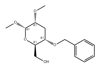 .alpha.-D-ribo-Hexopyranoside, methyl 3-deoxy-2-O-methyl-4-O-(phenylmethyl)- 结构式