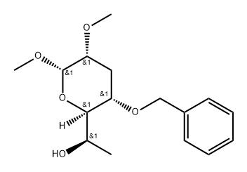 .alpha.-D-allo-Heptopyranoside, methyl 3,7-dideoxy-2-O-methyl-4-O-(phenylmethyl)- 结构式