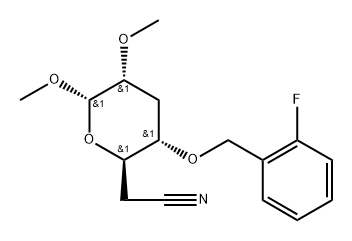 .alpha.-D-ribo-Heptopyranosidurononitrile, methyl 3,6-dideoxy-4-O-(2-fluorophenyl)methyl-2-O-methyl- 结构式
