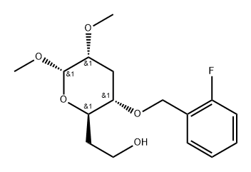 .alpha.-D-ribo-Heptopyranoside, methyl 3,6-dideoxy-4-O-(2-fluorophenyl)methyl-2-O-methyl- 结构式