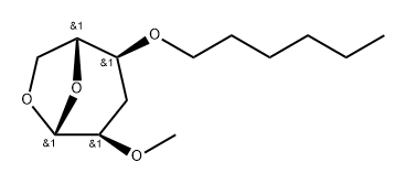 .beta.-D-ribo-Hexopyranose, 1,6-anhydro-3-deoxy-4-O-hexyl-2-O-methyl- 结构式