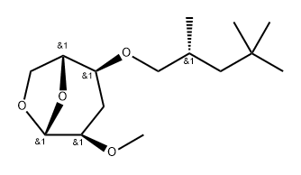 .beta.-D-ribo-Hexopyranose, 1,6-anhydro-3-deoxy-2-O-methyl-4-O-(2,4,4-trimethylpentyl)-, (R)- 结构式