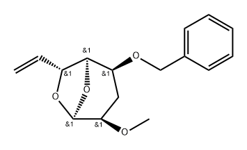 .alpha.-D-gulo-Oct-7-enopyranose, 1,6-anhydro-3,7,8-trideoxy-2-O-methyl-4-O-(phenylmethyl)- 结构式