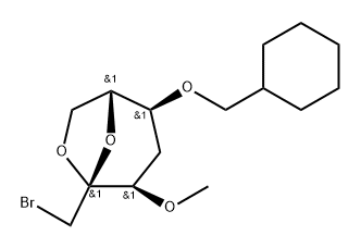 .beta.-D-ribo-2-Heptulopyranose, 2,7-anhydro-1-bromo-5-O-(cyclohexylmethyl)-1,4-dideoxy-3-O-methyl- 结构式