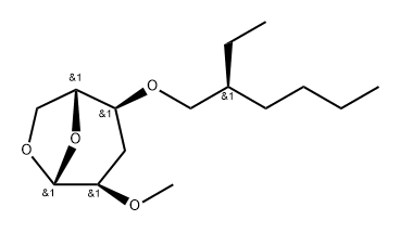 .beta.-D-ribo-Hexopyranose, 1,6-anhydro-3-deoxy-4-O-(2-ethylhexyl)-2-O-methyl-, (S)- 结构式