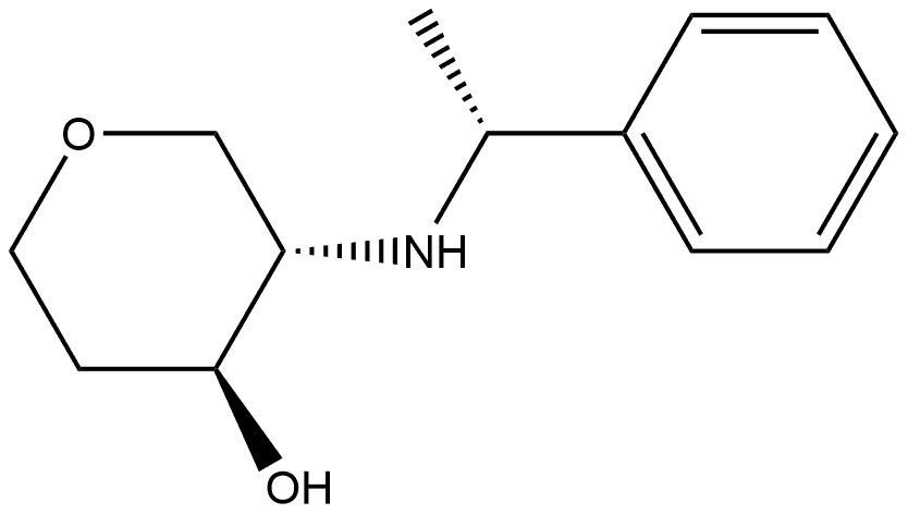 L-threo-Pentitol, 1,5-anhydro-2,4-dideoxy-2-[[(1R)-1-phenylethyl]amino]- 结构式