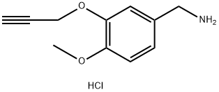 4-甲氧基-3-(丙-2-炔-1-基氧基)苯基]甲胺盐酸盐 结构式