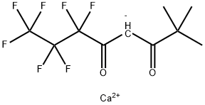 双(1,1,1,2,2,3,3-七氟-7,7-二甲基辛烷-4,6-二酮)钙盐 结构式