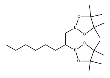 2,2'-(辛烷-1,2-二基)双(4,4,5,5-四甲基-1,3,2-二氧硼烷) 结构式