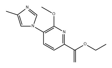 6-(1-ethoxyvinyl)-2-methoxy-3-(4-methyl-1H-imidazol-1-yl)pyridine 结构式