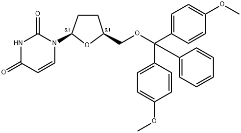 2',3'-Dideoxy-5'-O-DMT-uridine 结构式