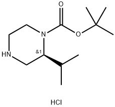 (S)-1-BOc-2-isopropyl-piperazine hcl 结构式