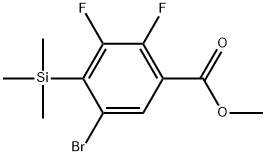 5-Bromo-2,3-difluoro-4-(trimethylsilyl)benzoic acid methyl ester 结构式