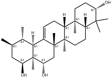 (3BETA,16BETA,22ALPHA)-乌苏-12-烯-3,16,22-三醇 结构式
