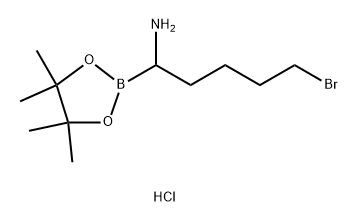 1,3,2-Dioxaborolane-2-methanamine, α-(4-bromobutyl)-4,4,5,5-tetramethyl-, hydrochloride (1:1) 结构式