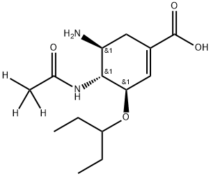 奥司他韦酸-D3 结构式