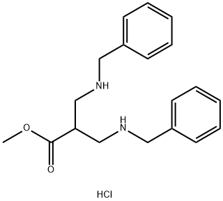 3-(苄基氨基)-2-((苄基氨)甲基)丙酸甲酯二盐酸盐 结构式