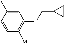 2-(Cyclopropylmethoxy)-4-methylphenol 结构式