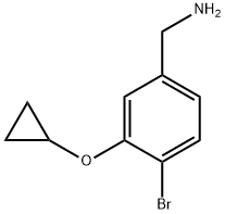 (4-溴-3-环丙氧基苯基)甲胺 结构式