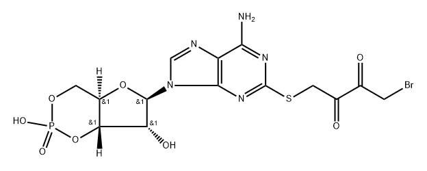 2-((4-bromo-2,3-dioxobutyl)thio)-adenosine 3'5'-cyclic monophosphate 结构式
