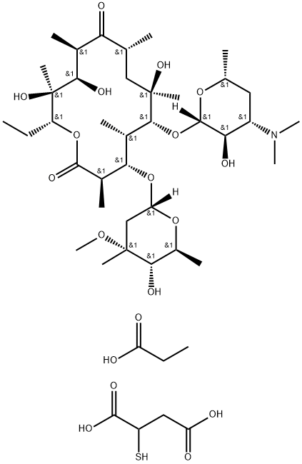 propionyl erythromycin mercaptosuccinate 结构式