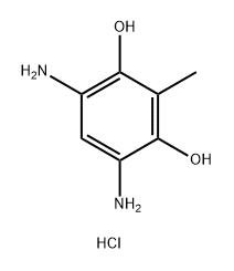 1,3-苯二醇,4,6-二氨基二甲基-2-甲基-2HCL 结构式