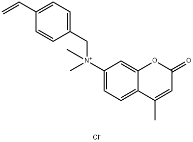 N-[(4-乙烯基苯基)甲基]-N,N,4-三甲基-2-氧亚基-2H-1-苯并吡喃-7-胺盐氯化物 结构式