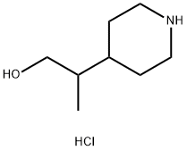 2-(Piperidin-4-yl)propan-1-ol hydrochloride 结构式