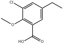 3-chloro-5-ethyl-2-methoxybenzoic acid 结构式