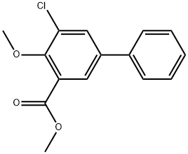 Methyl 5-chloro-4-methoxy-[1,1'-biphenyl]-3-carboxylate 结构式
