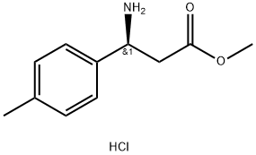 Benzenepropanoic acid, β-amino-4-methyl-, methyl ester, hydrochloride (1:1), (βS)- 结构式