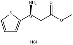 (S)-3-氨基-3-(噻吩-2-基)丙酸甲酯盐酸盐 结构式