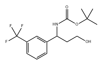 tert-butyl (3-hydroxy-1-(3-(trifluoromethyl)phenyl)propyl)carbamate 结构式