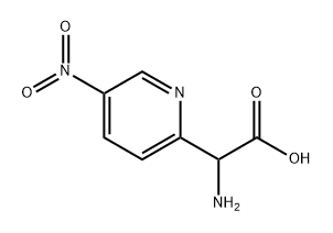 2-amino-2-(5-nitropyridin-2-yl)acetic acid 结构式