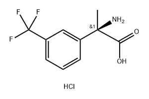 Benzeneacetic acid, α-amino-α-methyl-3-(trifluoromethyl)-, hydrochloride (1:1), (αR)- 结构式