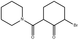 2-bromo-6-(piperidine-1-carbonyl)cyclohexan-1-one 结构式