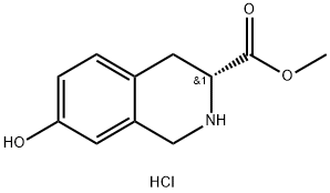 D-7-羟基-1,2,3,4-四氢异喹啉-3-甲酸甲酯 结构式